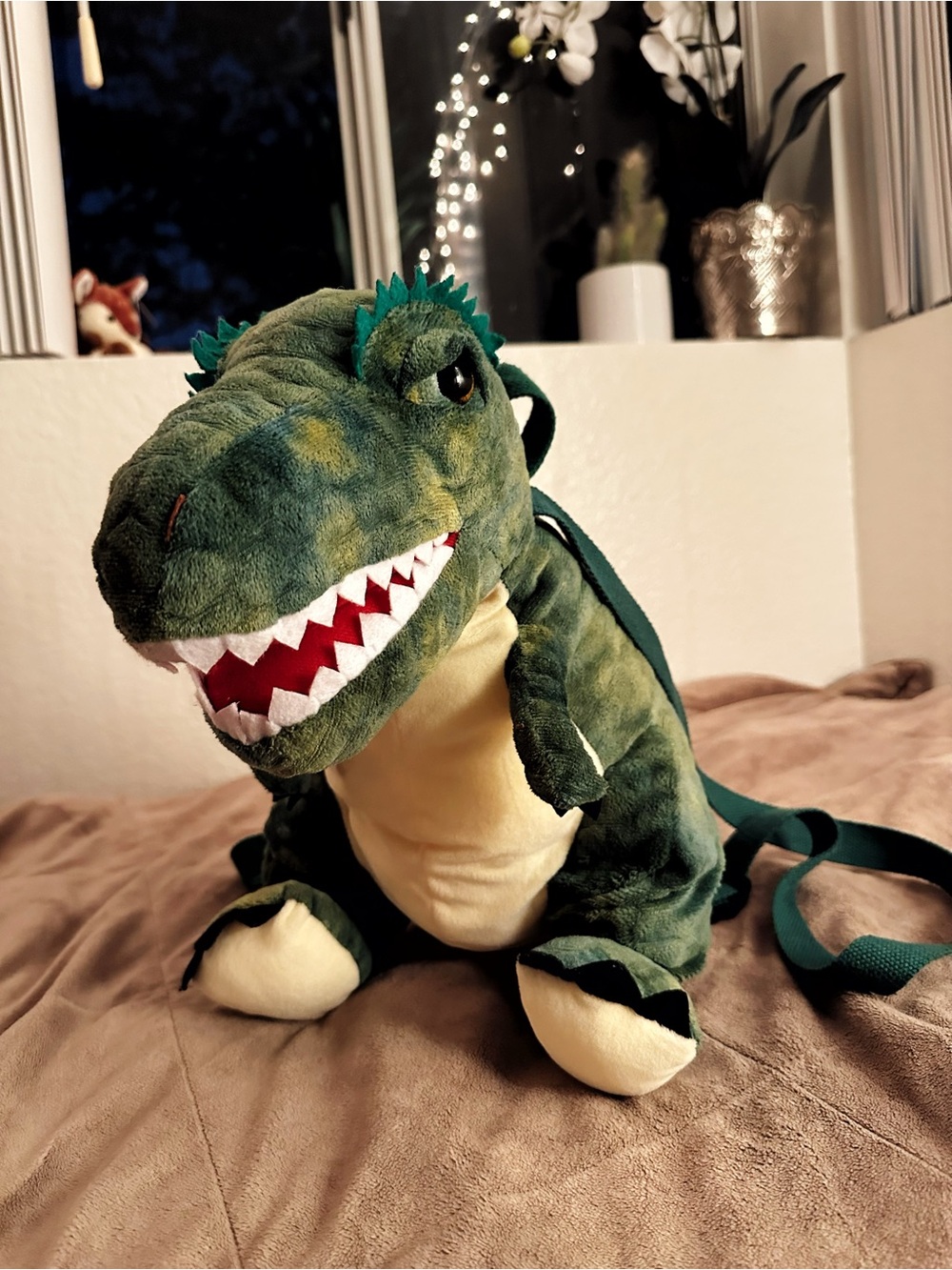 Green Dinosaur Plush Reptile Backpack - Brand